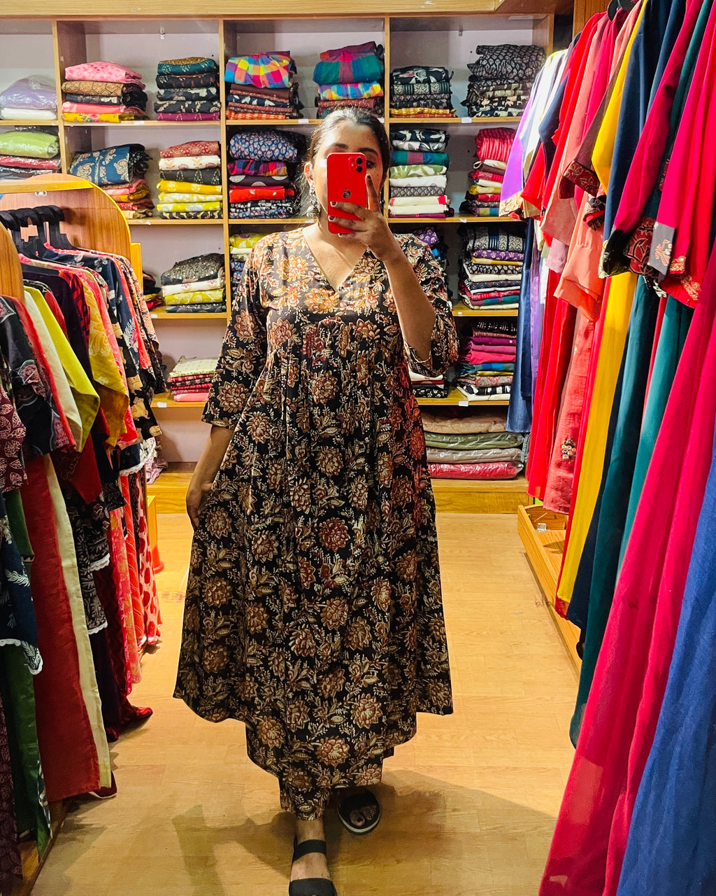 Aaradhya Black Kalamkari Coord Set