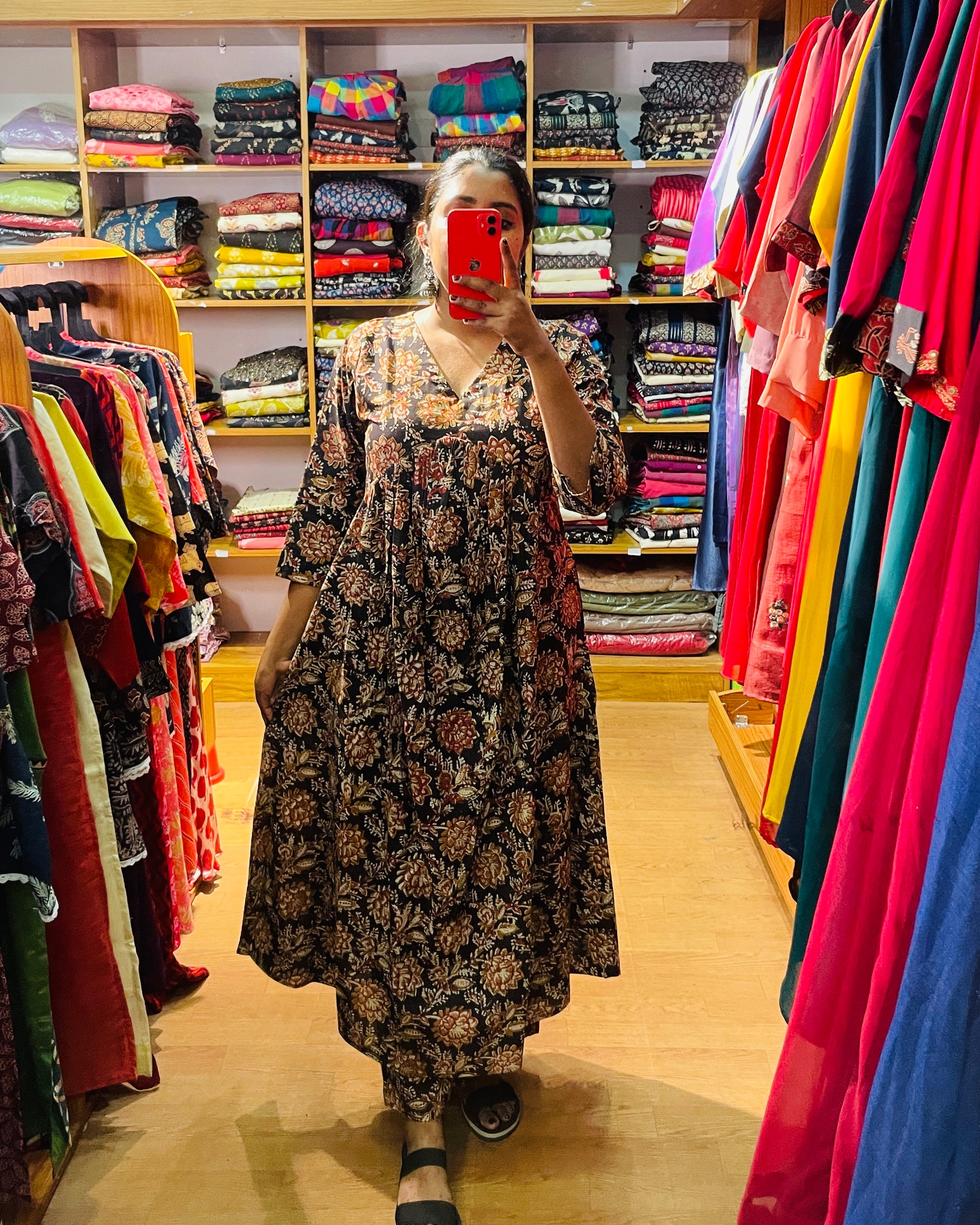 Aaradhya Black Kalamkari Coord Set