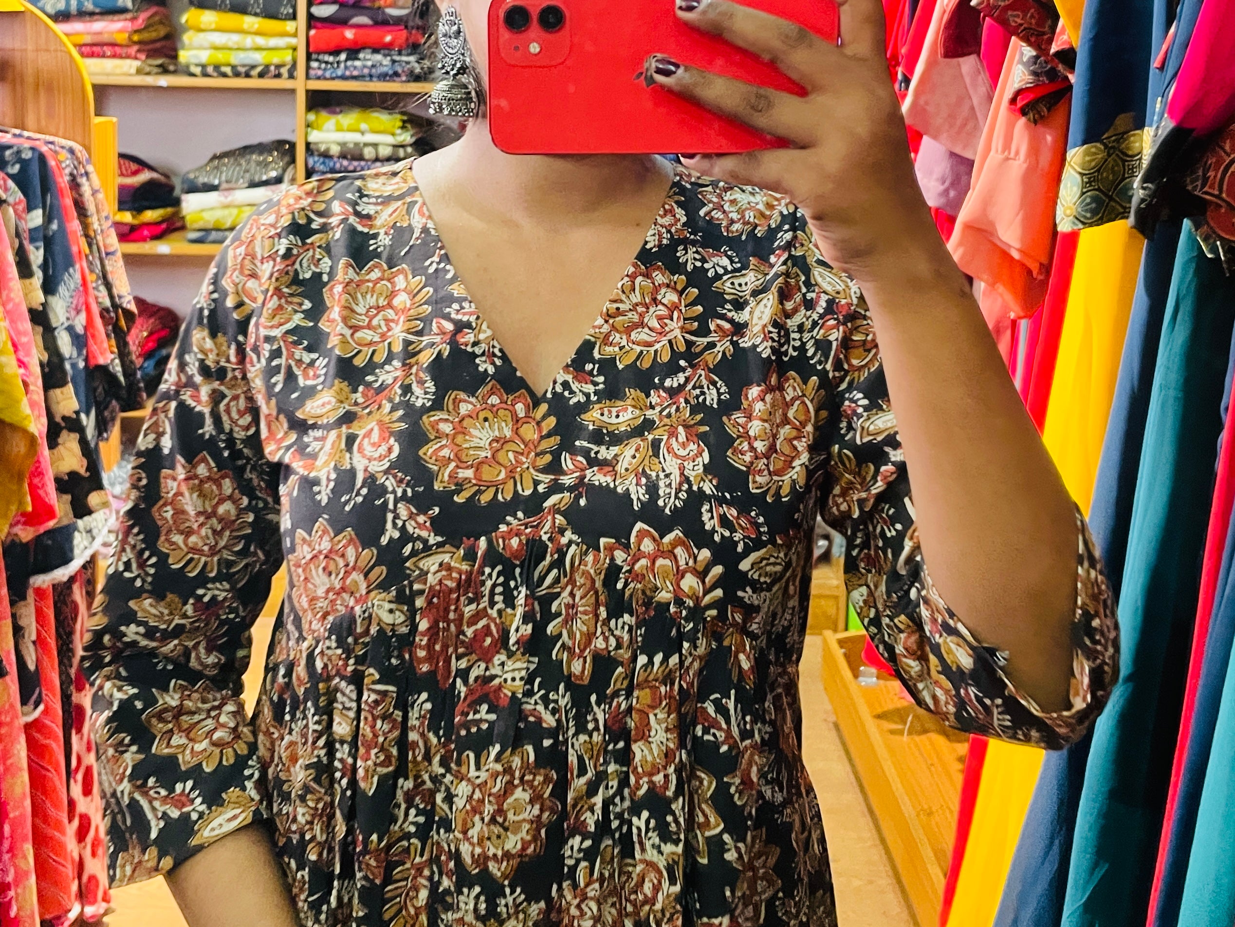 Aaradhya Black Kalamkari Coord Set