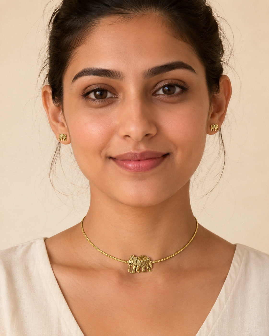 Aadya – Elephant Motif Choker Set